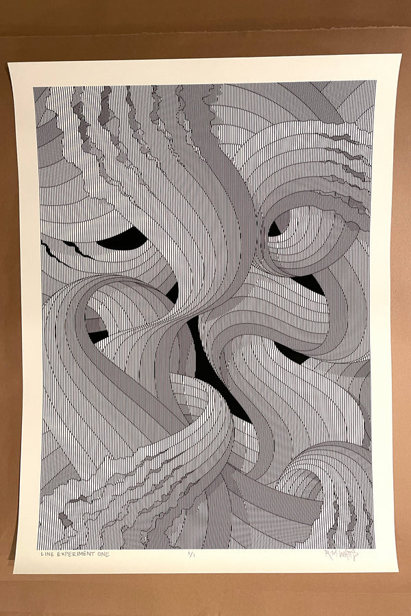 "Line Experiment One" - 18"x24" Original Test Print 1/1
