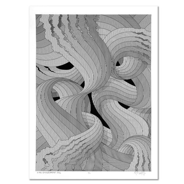 "Line Experiment One" - 18"x24" Original Test Print 1/1