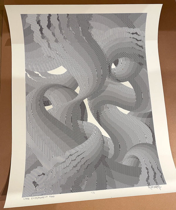 "Line Experiment Two" - 18"x24" Original Test Print 1/2