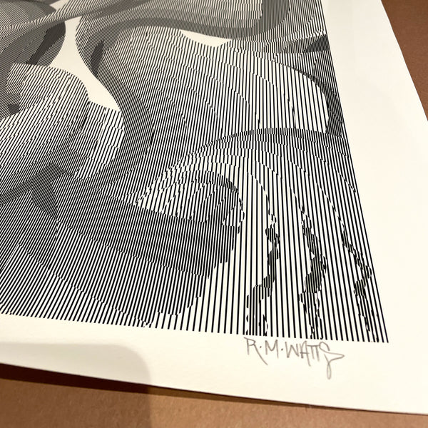 "Line Experiment Two" - 18"x24" Original Test Print 1/2
