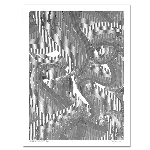 "Line Experiment Two" - 18"x24" Original Test Print 2/2