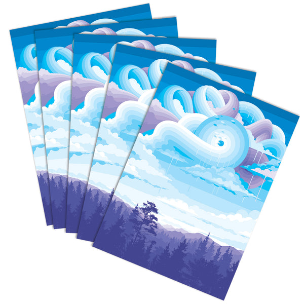 5-Pack: "Cloud Chasers" Fold-Over Note Cards