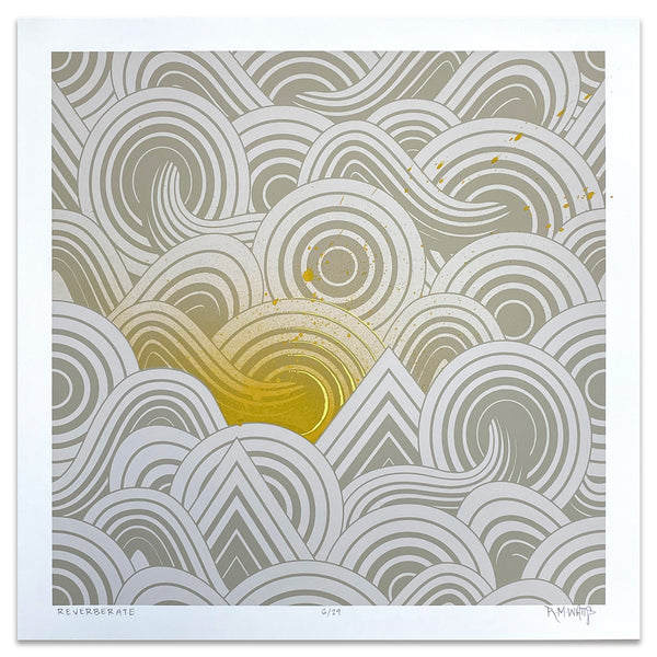 "Reverberate" 18x18 Print 06/29