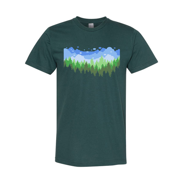 "Big Sky" - Forest Green Shirt