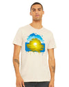 "Flat Earth Sunset" - Natural White Shirt