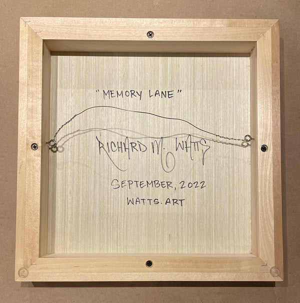 "Memory Lane" - 12"x12" Mash-up on Wood Panel