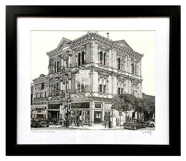"Mutual Relief Building" - 20"x16" Framed Print