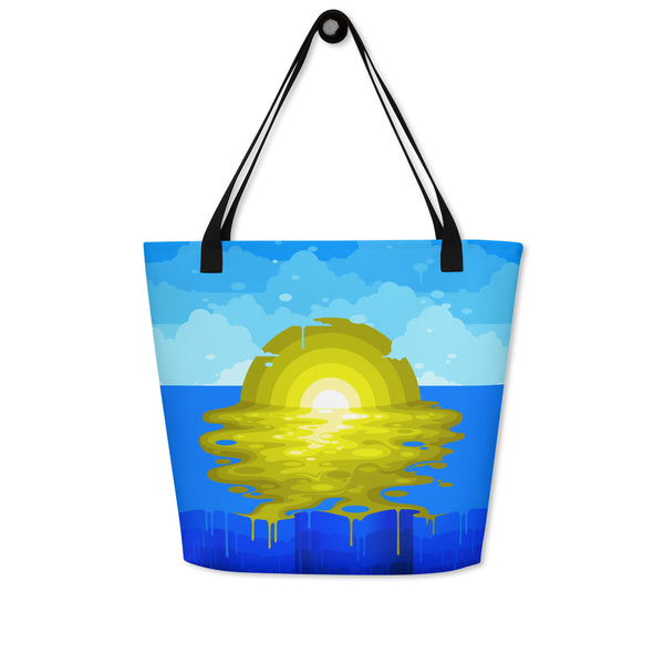 "Flat Earth Sunset" Canvas Bag with Inside Pocket